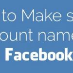 Make Single Name On Facebook Account