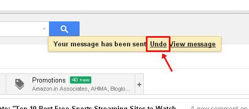 Live Example of Undo Send Email on Gmail Account