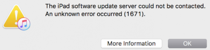 How to Fix the iPhone Error 1671 in iTunes ?